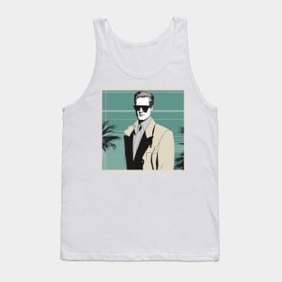 Newman's Palm Style Art Deco Sun Shades Tank Top